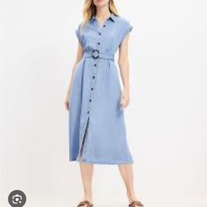 LOFT Blue Midi Dress